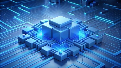 Obraz premium high-tech-circuit-board-background