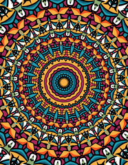 Mandala Artwork with Bold and Bright Color Schemes