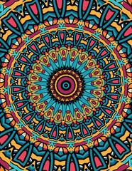 Obraz premium Intricate Mandala Design with Bold Colors