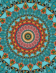 Traditional Mandala Design Enhanced with Modern Vibrant Colors