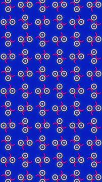Seamless Memphis 80s patterns with geometric shapes and swirling lines enhance commercials, intros, and digital art. This stylish animation brings a bold nostalgic vibe