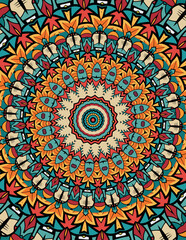 Detailed Mandala Design Featuring floral Layers