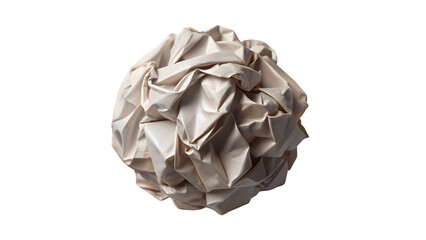 Crumpled Paper Ball Isolated on Transparent Background PNG