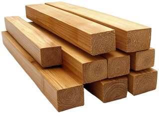 [Transparent Background PNG]Stacked Wooden Beams Close-up