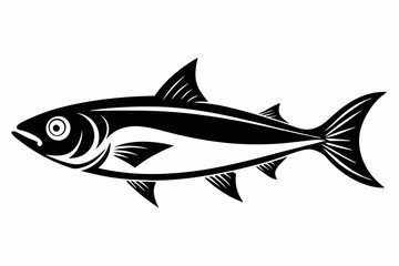 herring fish line art silhouette vector illustration