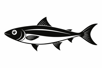 herring fish line art silhouette vector illustration