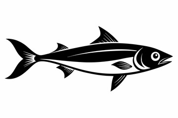 herring fish line art silhouette vector illustration