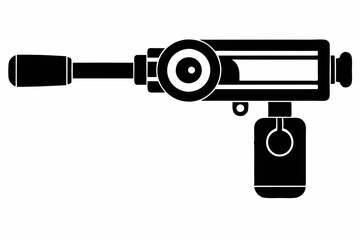 ophthalmoscope line art silhouette vector illustration