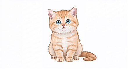 Attractive cat character illustration