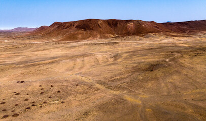 Messum Crater surrounded by barren Landscape, Damaraland, Namibia