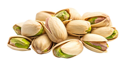 pistachio nuts isolated on white background