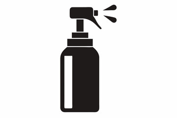 spray bottle icon line art silhouette vector illustration
