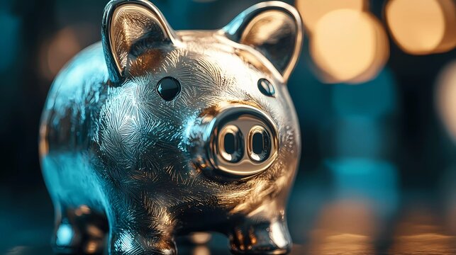Piggy bank with scattered coins, reflecting financial literacy, economic planning, and responsible money-saving habits, perfect for finance-related content, comic-style artwork