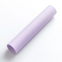 A matte lavender tube with a smooth, velvety surface, lying horizontally, its pastel tone adding a soft, calming effect.