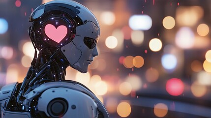 An android robot or automated program that displays emotions and feelings