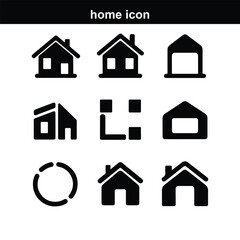 Collection home icons. House symbol. Set of real  Home Line Icons. Editable Stroke. Pixel Perfect. For Mobile and Web. Contains such icons as Home, House, Real Estate, Family, Real Estate Web home fla