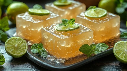 Jelly on a Solid Background 