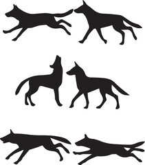 Wildlife animals vector set in natural habitat lion, tiger, elephant, zebra, giraffe, deer, bear, wolf, fox, monkey, leopard, eagle, owl, rhino, nature, safari, jungle, forest, exotic vector design 