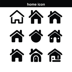 Collection home icons. House symbol. Set of real  Home Line Icons. Editable Stroke. Pixel Perfect. For Mobile and Web. Contains such icons as Home, House, Real Estate, Family, Real Estate Web home fla