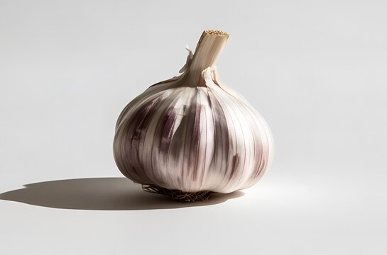 One garlic isolated on white background