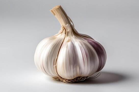 One garlic isolated on white background