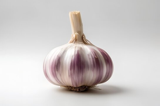 One garlic isolated on white background