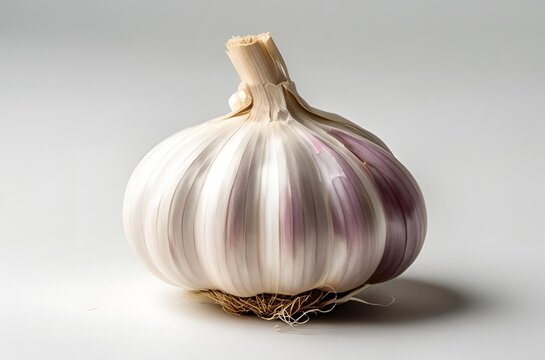 One garlic isolated on white background