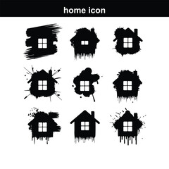 Collection home icons. House symbol. Set of real  Home Line Icons. Editable Stroke. Pixel Perfect. For Mobile and Web. Contains such icons as Home, House, Real Estate, Family, Real Estate Web home fla