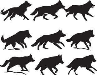 Wildlife animals vector set in natural habitat lion, tiger, elephant, zebra, giraffe, deer, bear, wolf, fox, monkey, leopard, eagle, owl, rhino, nature, safari, jungle, forest, exotic vector design