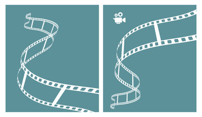 Cinema retro abstract background with film reel