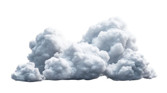 [Transparent Background PNG]3D Cloud Cluster Isolated on White Background