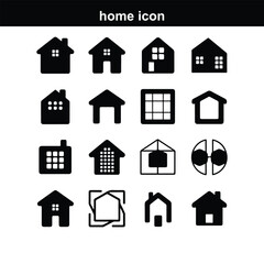 Collection home icons. House symbol. Set of real  Home Line Icons. Editable Stroke. Pixel Perfect. For Mobile and Web. Contains such icons as Home, House, Real Estate, Family, Real Estate Web home fla