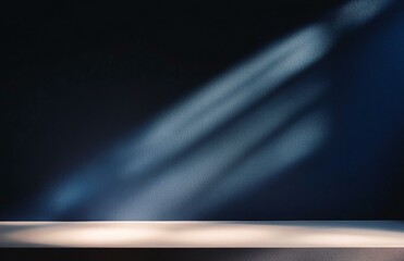 Empty Dark Room with Sunlight and a Tabletop