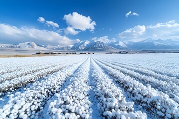 White snow covered field