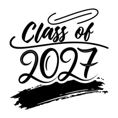 Creative Graduation Year 2027 Brush Typography