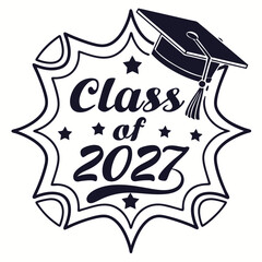 Professional Graduation Year 2027 Calligraphy Design