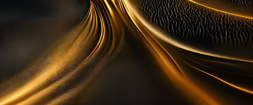 Shining golden and black sand abstract background 4K