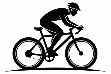 Obraz premium silhouette of a cyclist