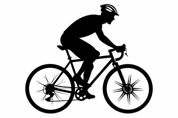 cyclist silhouette vector
