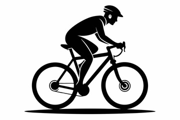 cyclist silhouette vector