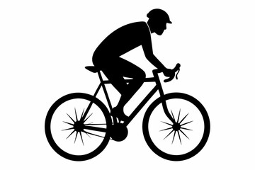 cyclist silhouette vector