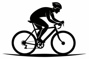 cyclist silhouette vector