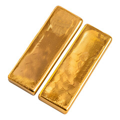Two Shiny Gold Bars Close Up High Resolution Image Precious Metal Investment Wealth Luxury Finance