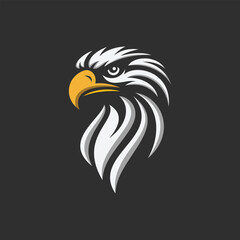 Powerful Eagle Head Logo Design Template