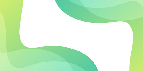 Fototapeta premium template banner with green gradient color. design with liquid shape.