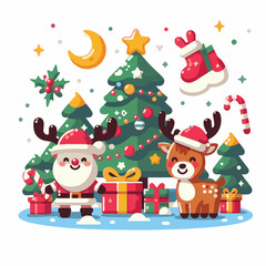 christmas, background, illustration, card, decoration, xmas, winter, greeting, design, holiday, celebration, white, vector, happy, art, banner, merry, graphic, abstract, tree, year, season, red, new, 