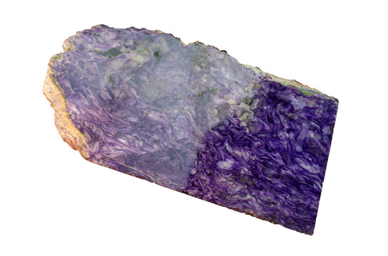 charoit semi precious stone mineral, isolated on a white background