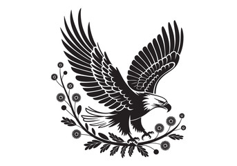 Obraz premium Eagle Drawing Vector: Bird Illustration for Art - Download Graphics