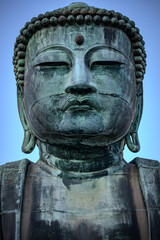 The large Buddha statue "Dai Butsu" at Kotoku In Kumakura, Japan