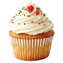 [Transparent Background PNG]Delicious Christmas Cupcake with Festive Decorations